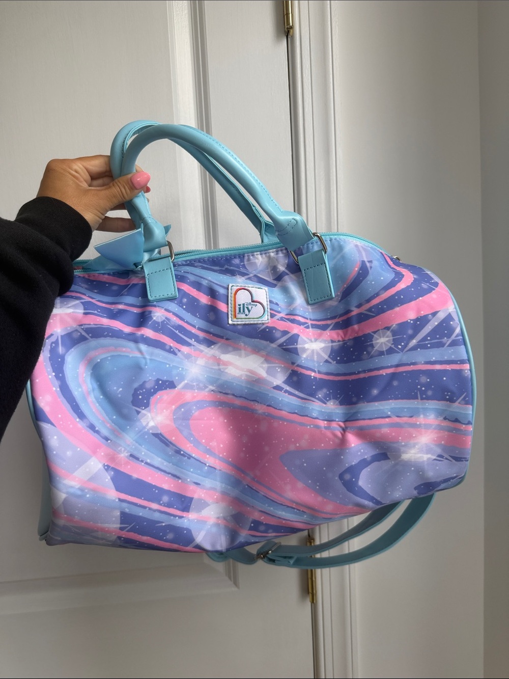 Disney Pastel Galaxy Travel Bag in Blue & Pink